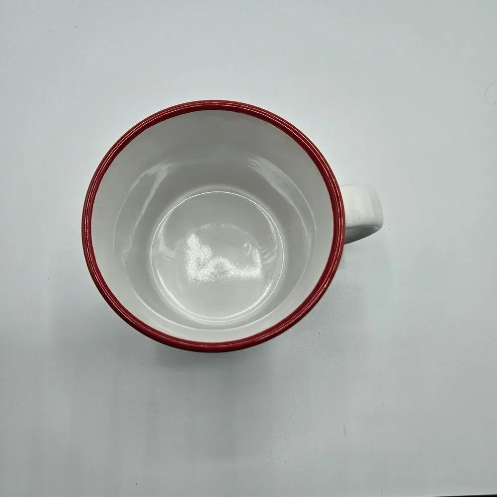 Hello Kitty Red Rim Ceramic Mug‎ by Silver Buffalo 20oz Coffee Cup Sanrio NEW